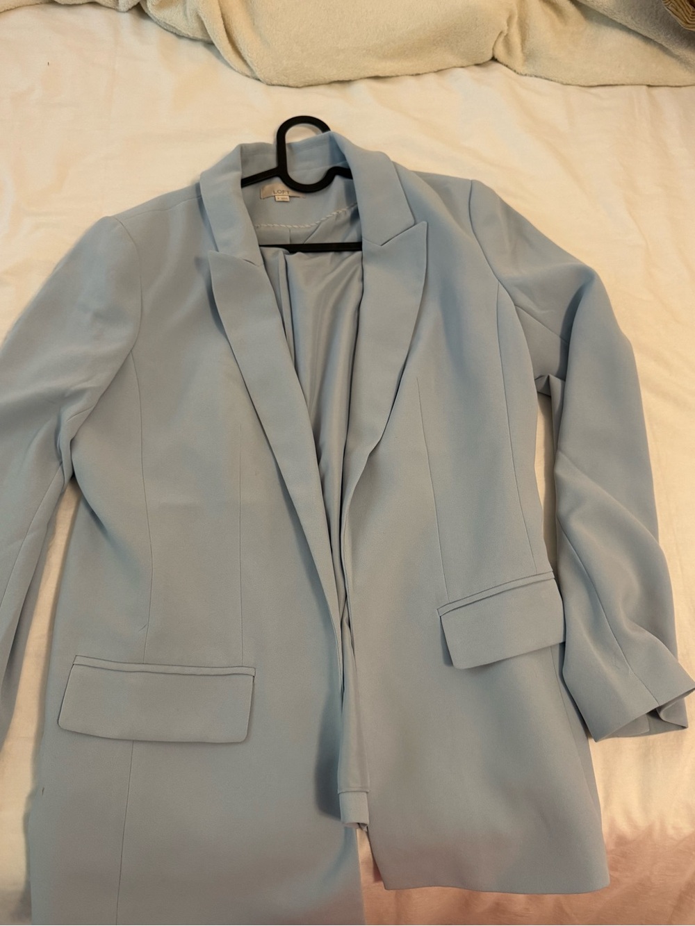 LOFT Women's Blazer in Blue Size 8 Like New
